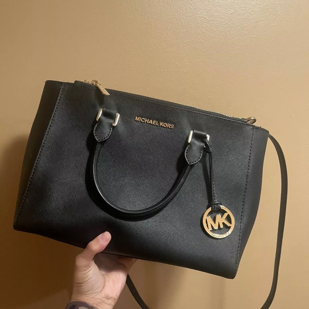 Michael Kors Black Leather Handbag